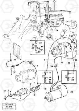 27220 Cable harness secondary steering system L120C VOLVO BM VOLVO BM L120C SER NO - 11318, Volvo Construction Equipment