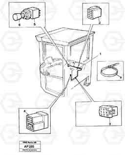 27216 Cable harness, boom suspension system. L120C VOLVO BM VOLVO BM L120C SER NO - 11318, Volvo Construction Equipment