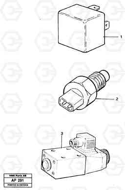 98057 Relays, sensors and solenoid valves Reference list L120C VOLVO BM VOLVO BM L120C SER NO - 11318, Volvo Construction Equipment