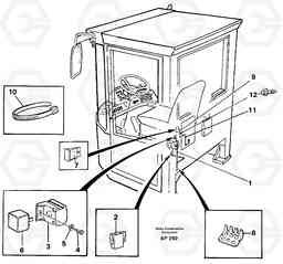 10931 Cable harness, air-suspensioned seat. L120C VOLVO BM VOLVO BM L120C SER NO - 11318, Volvo Construction Equipment