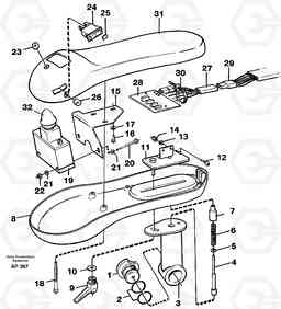 32355 Armrest L120C VOLVO BM VOLVO BM L120C SER NO - 11318, Volvo Construction Equipment