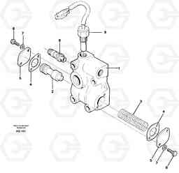 91947 Lubricating oil valve L120C S/N 11319-SWE, S/N 61677-USA, S/N 70075-BRA, Volvo Construction Equipment