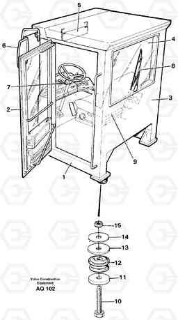 22070 Operator's cab L120C S/N 11319-SWE, S/N 61677-USA, S/N 70075-BRA, Volvo Construction Equipment