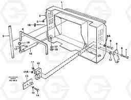 88266 Filter cover L120C S/N 11319-SWE, S/N 61677-USA, S/N 70075-BRA, Volvo Construction Equipment