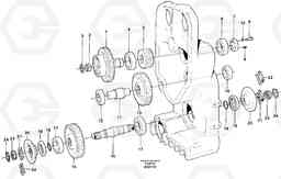 52003 Transfer case, gears and shafts L120C S/N 11319-SWE, S/N 61677-USA, S/N 70075-BRA, Volvo Construction Equipment