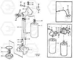 38204 Oil filter L120C S/N 11319-SWE, S/N 61677-USA, S/N 70075-BRA, Volvo Construction Equipment