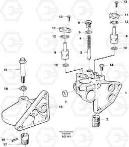 54628 Housing, oil filter L120C S/N 11319-SWE, S/N 61677-USA, S/N 70075-BRA, Volvo Construction Equipment