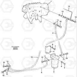 25084 Fuel system L120C S/N 11319-SWE, S/N 61677-USA, S/N 70075-BRA, Volvo Construction Equipment