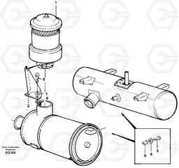 88384 Pre cleaner cyclone type L120C S/N 11319-SWE, S/N 61677-USA, S/N 70075-BRA, Volvo Construction Equipment