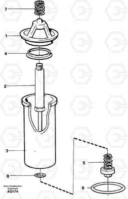 28011 Oil filter L120C S/N 11319-SWE, S/N 61677-USA, S/N 70075-BRA, Volvo Construction Equipment