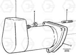 25427 Starter motor with assembling details L120C S/N 11319-SWE, S/N 61677-USA, S/N 70075-BRA, Volvo Construction Equipment