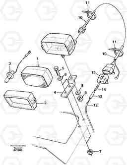 54631 Attachment light. L120C S/N 11319-SWE, S/N 61677-USA, S/N 70075-BRA, Volvo Construction Equipment