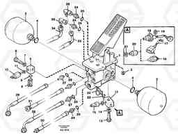 92914 Foot brake valve with clutches L120C S/N 11319-SWE, S/N 61677-USA, S/N 70075-BRA, Volvo Construction Equipment