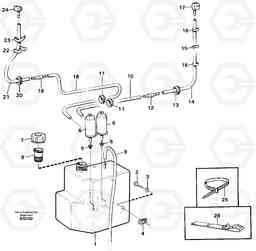 59619 Windscreen washer. L120C S/N 11319-SWE, S/N 61677-USA, S/N 70075-BRA, Volvo Construction Equipment