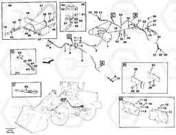 22299 Brake pipes footbrake valve- front- and rear axle. L120C S/N 11319-SWE, S/N 61677-USA, S/N 70075-BRA, Volvo Construction Equipment