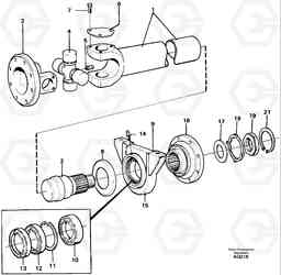 25303 Propeller shaft L120C S/N 11319-SWE, S/N 61677-USA, S/N 70075-BRA, Volvo Construction Equipment