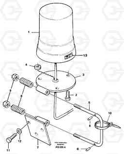 23889 Rotating beacon L120C S/N 11319-SWE, S/N 61677-USA, S/N 70075-BRA, Volvo Construction Equipment