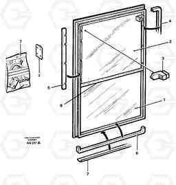 25429 Sliding window L120C S/N 11319-SWE, S/N 61677-USA, S/N 70075-BRA, Volvo Construction Equipment