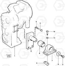 25300 Gear box housing with fitting parts L120C S/N 11319-SWE, S/N 61677-USA, S/N 70075-BRA, Volvo Construction Equipment