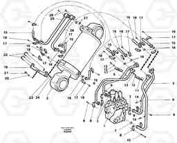 99144 Hydraulic system Tilt function L120C S/N 11319-SWE, S/N 61677-USA, S/N 70075-BRA, Volvo Construction Equipment