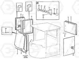 22081 Glass panes L120C S/N 11319-SWE, S/N 61677-USA, S/N 70075-BRA, Volvo Construction Equipment