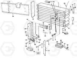 57777 Evaporator for cooling agent R134a with fitting parts. L120C S/N 11319-SWE, S/N 61677-USA, S/N 70075-BRA, Volvo Construction Equipment