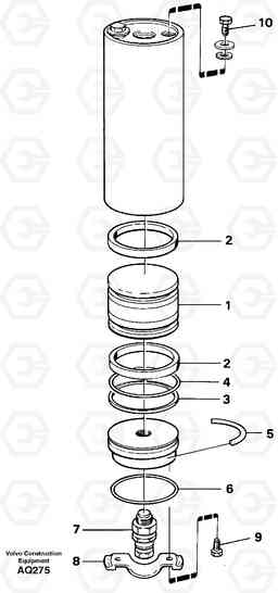 97652 Accumulator L120C S/N 11319-SWE, S/N 61677-USA, S/N 70075-BRA, Volvo Construction Equipment