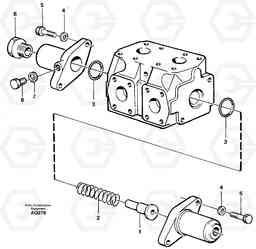 21681 Reversing valve L120C S/N 11319-SWE, S/N 61677-USA, S/N 70075-BRA, Volvo Construction Equipment