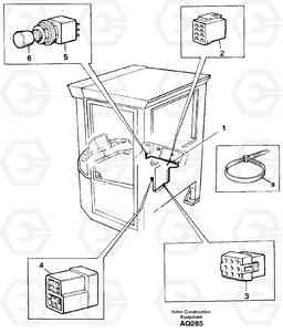 59624 Cable harness, boom suspension system. L120C S/N 11319-SWE, S/N 61677-USA, S/N 70075-BRA, Volvo Construction Equipment