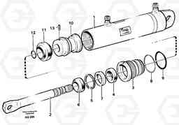 66969 Hydraulic cylinder L120C S/N 11319-SWE, S/N 61677-USA, S/N 70075-BRA, Volvo Construction Equipment