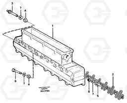 21870 Inlet manifold L120C S/N 11319-SWE, S/N 61677-USA, S/N 70075-BRA, Volvo Construction Equipment