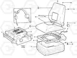 44516 Driver's seat. L120C S/N 11319-SWE, S/N 61677-USA, S/N 70075-BRA, Volvo Construction Equipment