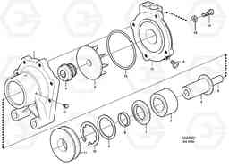 21873 Water pump L120C S/N 11319-SWE, S/N 61677-USA, S/N 70075-BRA, Volvo Construction Equipment