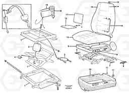 62066 Driver's seat. L120C S/N 11319-SWE, S/N 61677-USA, S/N 70075-BRA, Volvo Construction Equipment