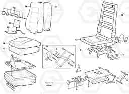 22085 Driver's seat. L120C S/N 11319-SWE, S/N 61677-USA, S/N 70075-BRA, Volvo Construction Equipment