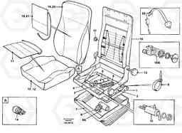 52861 Driver's seat. L120C S/N 11319-SWE, S/N 61677-USA, S/N 70075-BRA, Volvo Construction Equipment