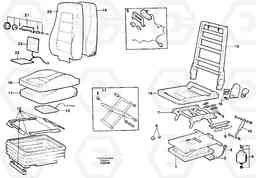 59644 Driver's seat. L120C S/N 11319-SWE, S/N 61677-USA, S/N 70075-BRA, Volvo Construction Equipment