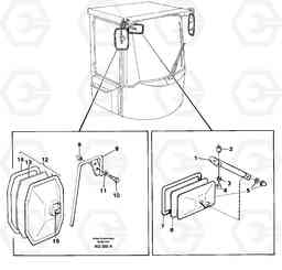 90588 Rear view mirror L120C S/N 11319-SWE, S/N 61677-USA, S/N 70075-BRA, Volvo Construction Equipment