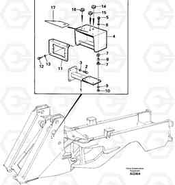 59639 Lamp retainer L120C S/N 11319-SWE, S/N 61677-USA, S/N 70075-BRA, Volvo Construction Equipment