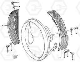 21874 Fan shroud L120C S/N 11319-SWE, S/N 61677-USA, S/N 70075-BRA, Volvo Construction Equipment