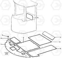 59642 Insulating matting. L120C S/N 11319-SWE, S/N 61677-USA, S/N 70075-BRA, Volvo Construction Equipment