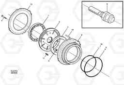 102554 Multi-disc brake, rear L120C S/N 11319-SWE, S/N 61677-USA, S/N 70075-BRA, Volvo Construction Equipment