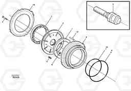 105253 Multi-disc brake, front L120C S/N 11319-SWE, S/N 61677-USA, S/N 70075-BRA, Volvo Construction Equipment