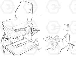 59643 Driver's seat, air suspensioned Isri L120C S/N 11319-SWE, S/N 61677-USA, S/N 70075-BRA, Volvo Construction Equipment