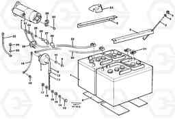 50950 Battery with fitting parts L50C S/N 10967-, OPEN ROPS S/N 35001-, Volvo Construction Equipment