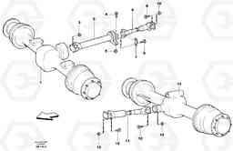 21698 Propeller shaft, mounting L50C S/N 10967-, OPEN ROPS S/N 35001-, Volvo Construction Equipment