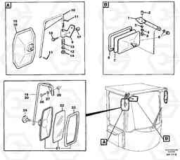 86645 Rear view mirror L50C S/N 10967-, OPEN ROPS S/N 35001-, Volvo Construction Equipment