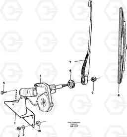 82617 Windshield wiper, rear L50C S/N 10967-, OPEN ROPS S/N 35001-, Volvo Construction Equipment