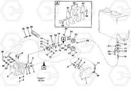 81875 Hydraulic system: Feed- and return line Hydraulic valve L50C S/N 10967-, OPEN ROPS S/N 35001-, Volvo Construction Equipment