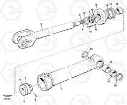 24429 Hydraulic cylinder, Lifting L50C S/N 10967-, OPEN ROPS S/N 35001-, Volvo Construction Equipment